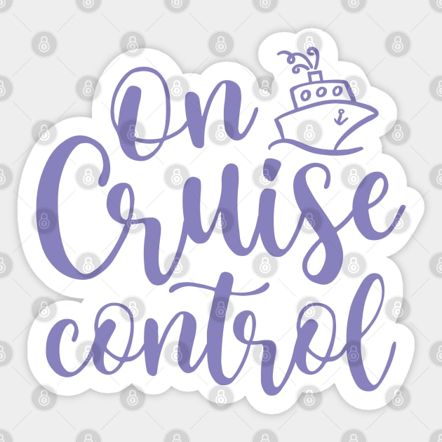 On Cruise Control Beach Vacation Funny Sticker by GlimmerDesigns